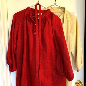 Two Vintage Donald Davies Belted Medium Tops